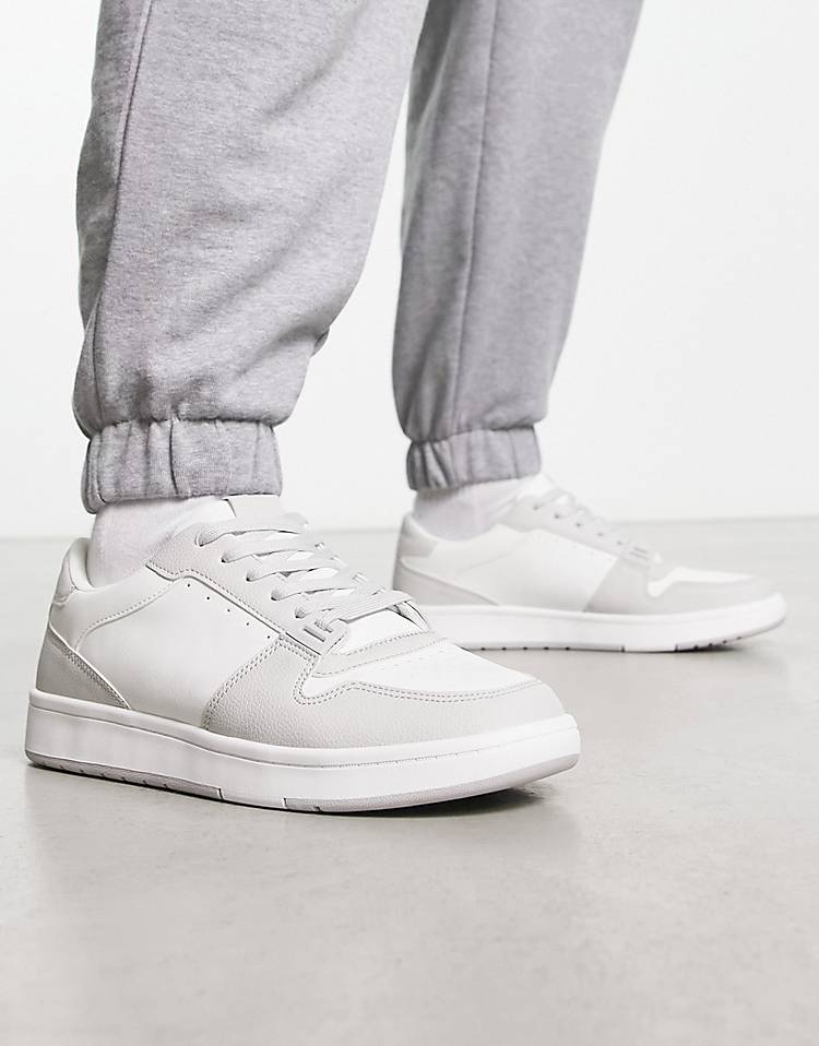 Pull&Bear low color block sneakers in gray